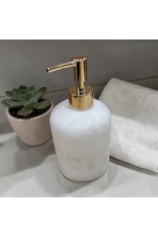 Marandmore Ginko Beyaz Mermer 4lü Banyo Seti