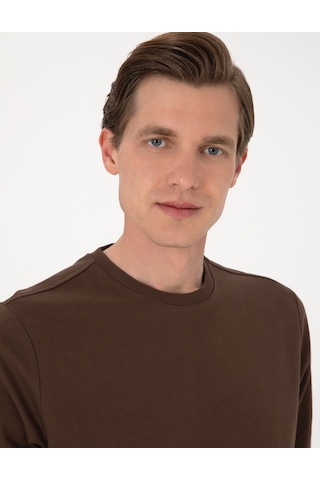 Pierre Cardin Erkek Kahverengi Sweatshirt 50314054-vr029 Kahverengi