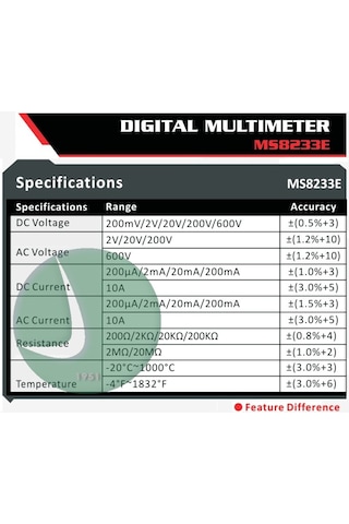 Mastech Ms8233e Dijital Multimetre