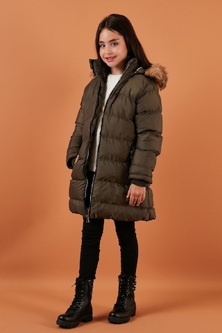 Lela Içi Peluş Astarlı Çıkarılabilir Kapüşonlu Suya Dayanıklı Kız Çocuk Mont 5761910 Haki