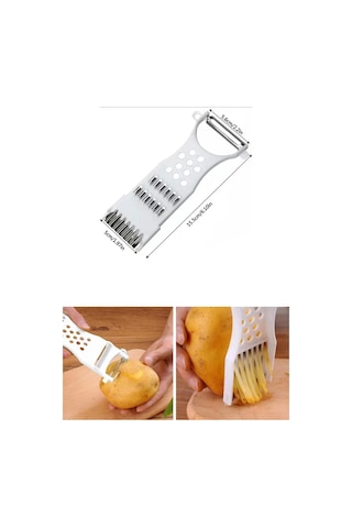 Rende Soyacak 5 Fonksiyonlu Sebze Meyve Soyucu Patates Havuç Salatalık Zencefil Doğrayıcı Renkli