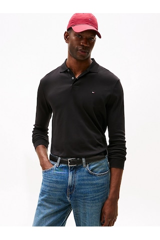 Tommy Hilfiger Mw0mw37317 Liquid Cotton Erkek Polo Tişört Siyah