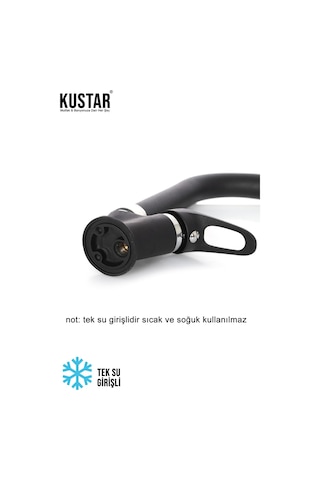 Kustar Kısa Köşe Delta Borulu Tek Su Girişli Mat Siyah Mix Aç Kapa Musluk Lavabo
