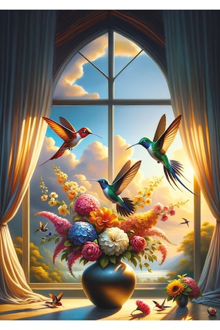 Art Puzzle Çiçeklerin Ve Kanatların Ezgisi 500 Parça Puzzle