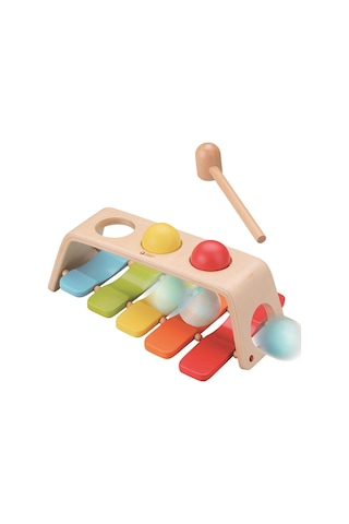 Calimera Toys 2'li Set / Ahşap Ksilafon Ve Top Çakma Oyunu + Ahşap İlk Kitabım