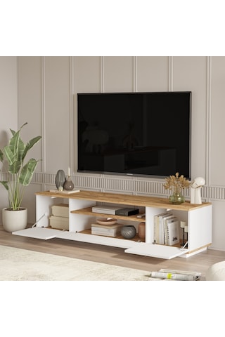 Yurudesign Future Tv Ünitesi Fr7-Aw Çam-Beyaz