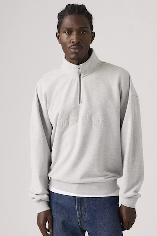 Levi's Erkek Açık Gri Bol Kesimli Yarım Fermuarlı Sweatshirt 005hs-0004-13088 Gri