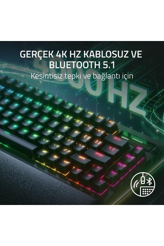 Razer Blackwidow V4 Pro%75 - Kablosuz Çalışırken Değiştirilebilir