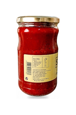 Sade Organik Biber Salçası 610 Gr 5 Li