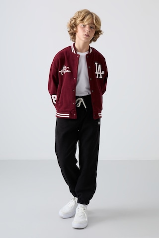 Tommy Life Siyah Kalın Yumuşak Dokulu Standart Fit Nakışlı Polar Erkek Çocuk Eşofman Alt - 11220 Siyah