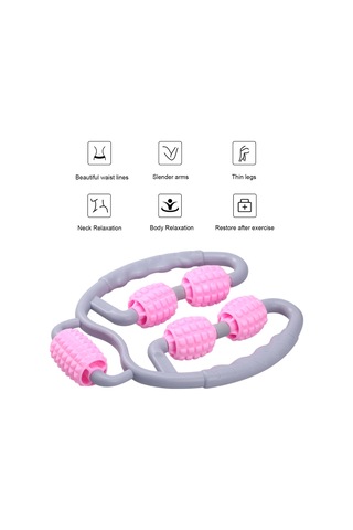 Mufunye 360 Derece Bacak Masaj Aleti - Kas Ağrısını Giderir, Bacakları Şekillendirir, Spor Sonrası Rahatlatır Pembe