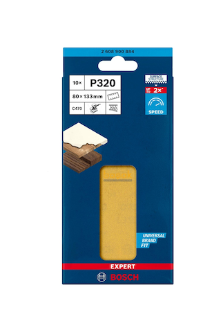 Bosch Expert C470 80 X 133 Mm 10'lu 320 Kum Zımpara Kağıdı 2608900884