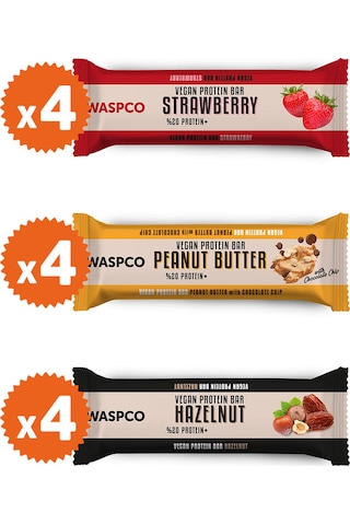 Waspco Vegan Protein Bar Karma Kutu 40 G x 12 Adet