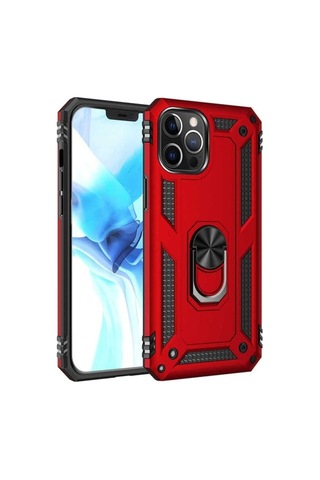Apple Uyumlu iPhone 12 Pro Max Kılıf Zore Vega Kapak Kırmızı