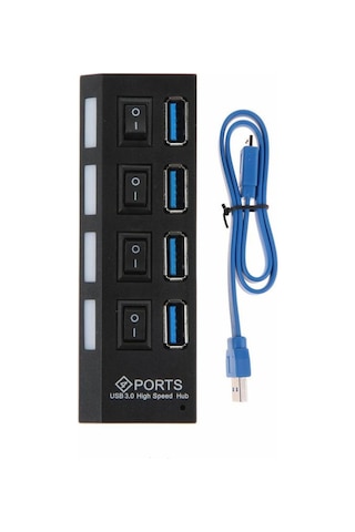 4 Port Usb Çoğaltıcı Çoklayıcı Hub Usb 3.0 Çoklama Pc Laptop Yü
