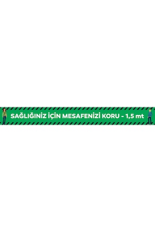Sosyal Mesafeni Koru - Folyo Sticker Etiket - Letbil Reklam