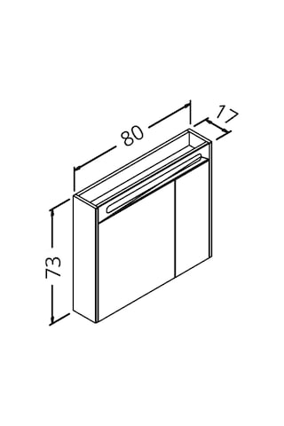 Napoli 80 Cm Led Aynalı Üst Modül - Beyaz