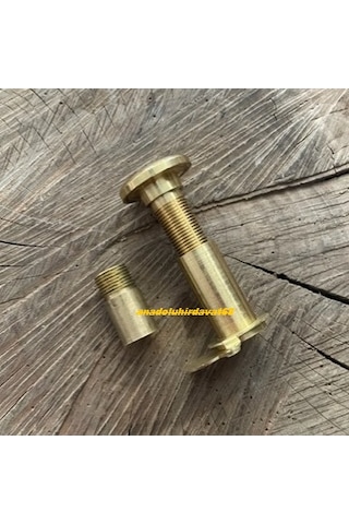 Door Pirinç Çelik Kapı Dürbünü Uzatmalı Kapaklı Kapı Dürbünü Sarı Renk 8cm