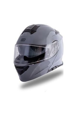 Delta Basic Nardo Gri Çene Açılır Kask C2 Gri