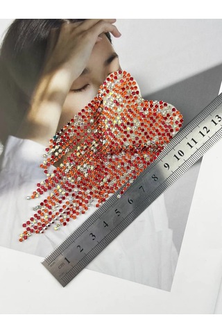 Slubov'u Aksesuar Yaldızlı Kalp Broş 296458809 Kırmızı