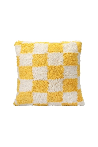 Porland Pop Plaid Dokuma Yastık Sarı 45x45cm Sku: Smg8690010185891