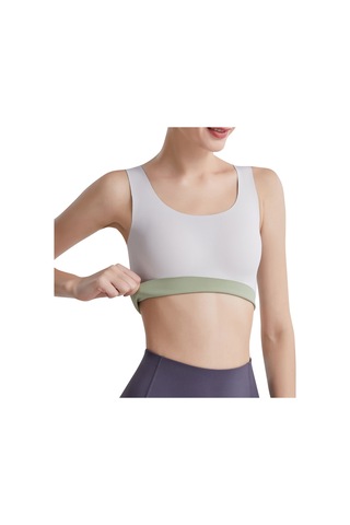 Geeroyoo Kadınlar İçin Çift Taraflı Spor Sütyen - Rahat Ve Destekleyici Yoga Sütyeni Beyaz & Açık Yeşil