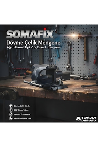Somafıx Dövme Çelik Mengene 125 Mm