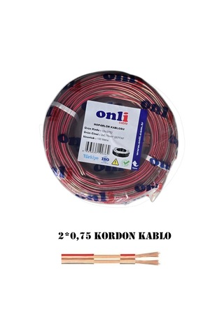 2x0.75 Mm Hoparlör Ve Led Kordon Kablosu 100 Metre Şeffaf Ses Kablosu