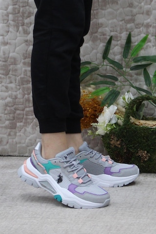 U.s. Polo Assn. Vıncent Gri Lila Yeşil Kadın Sneaker Ayakkabı 001