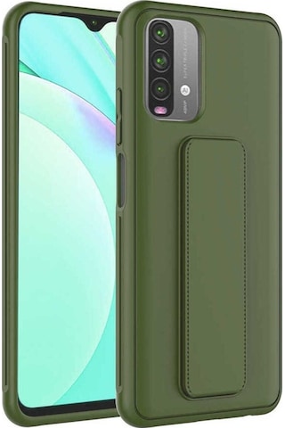 Xiaomi Poco M5s Kılıf Zore Qstand Kapak Koyu Yeşil