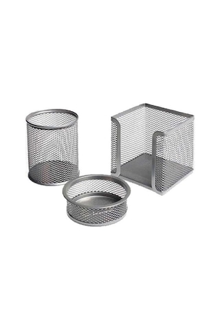 Inox 0690 3 Lü Gümüş Perforeli Masa Seti