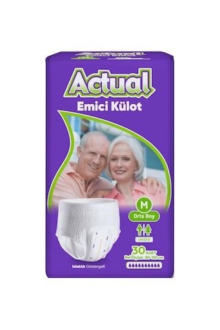 Actual Emici Külot Yetişkin Bezi M - Medium - Islaklık Göstergeli