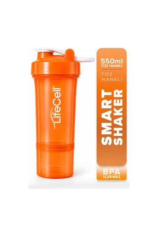 Smart Shaker 550 Ml Toz Hazneli Turuncu