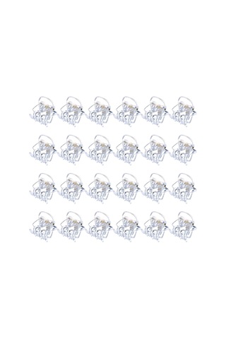 Dofolink 24'lü Mini Reçine Saç Klipsi - Şeffaf, Dayanıklı, Saçı Hasar Vermeyen, Çocuklar İçin Zarf Tipi Saç Aksesuarı Şeffaf