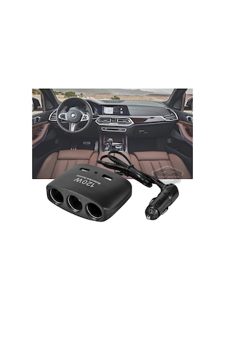 Üniversal 3 Lü Çakmak Soketi 120w Çakmaklık Çoğaltıcı 2 Usb Araç Şarj Cihazı Çakmaklık Şarj Çakmak Çoklayıcı 12v/24v 00 Şüscaroto Aksesuar
