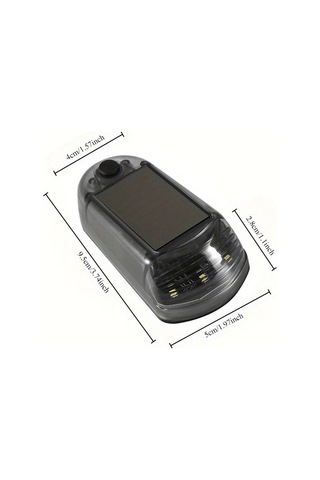 Fochsia Black 5 Led Güneş Enerjili Çatı Fare Işığı - Otomobil Kamyon Ve Parti Aydınlatma