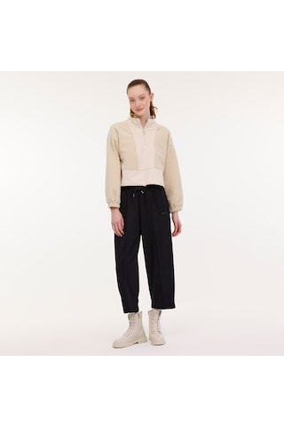 Lumberjack Alexa Kadın Bej Dik Yaka Sweatshirt Bej