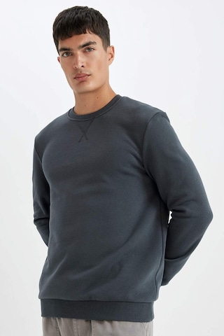DeFacto Regular Fit Bisiklet Yaka Kalın Basic Düz Sweatshirt T3777AZ24AUAR184