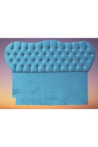 Başlık Alc Kristal Model 150cm Baby Face Kumaş Modern Kapitone Mavi Renk El Yapı 150 CM