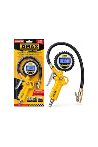 Dijital Hava Ölçme - Lastik Şişirme Tabancası 12 Bar Basınçlı - 1/4 Rekor Dmx-4798 5705