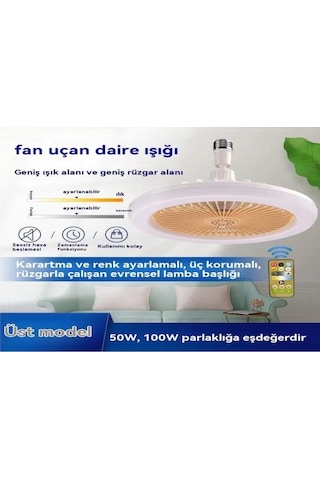 Besthome1 50w Led E27 Vidalıklı Fırın/oda Uzaktan Kumandalı Pencere/fener Kombinasyonu Beyaz Abs+pp Beyaz