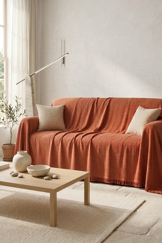 İskandinav Dokulu Pamuklu Saçaklı Koltuk Örtüsü Ve Koltuk Şalı Kaymaz Terletmez 180x300 Cm Kırmızı İskandinav Dokulu Pamuklu Saçaklı Koltuk Örtüsü Ve Koltuk Şalı Kaymaz Terletmez 180x300 Cm Kırmızı