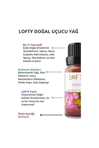 Lofty Spring Bahar Uçucu Yağ Buhurdanlık Esansı Oda Kokusu 10 ML