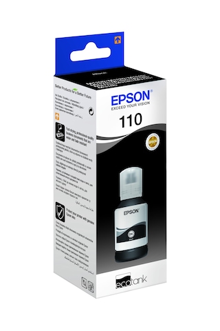 Epson 110 Ecotank Pigment Black Ink Bottle Siyah Mürekkep Şişesi