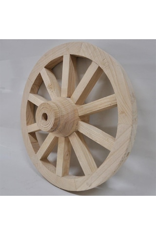 Otantik Ahşap At Arabası Tekeri 50 Cm. Duvar Dekoru Diğer