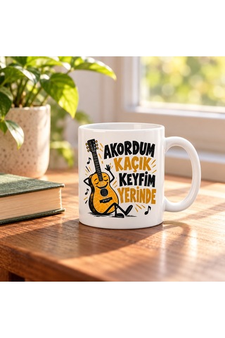 Erdo Ticaret Müzik Hâli Tasarımlı Porselen Kupa - Model 825 Erdotıca