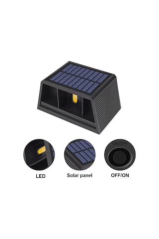 Çift Yönlü Ayarlanabilir Solar Aplik 3200k Sarı Işık