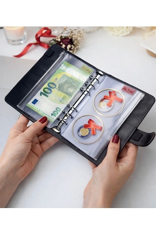 Bütçe Planlayıcı Birikim Ajandası A6 Bütçe Organizeri Siyah