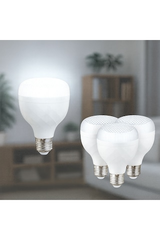 Zmr 20w 3 Lü Kristal Camlı T-bulb Led Ampul E27 6500k Beyaz Işık 1800lm