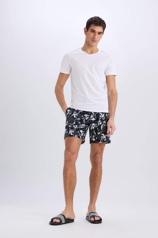 Defacto Defactofit Regular Fit Baskılı Esnek Dokulu Diz Boyu Sporcu Deniz Şortu B5994ax25hsbk81 Siyah